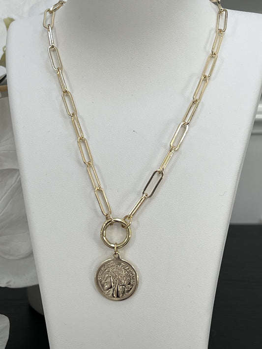 Francis Coin Charm Necklace