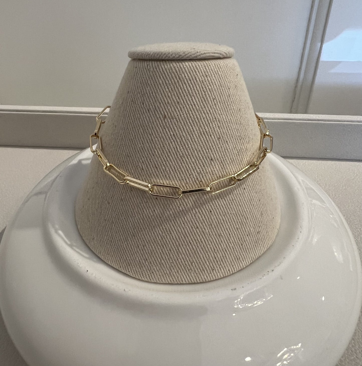 Gold Paperclip Chain Bracelet