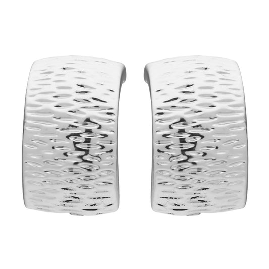 Grainline Curve Clip On Earrings Silver