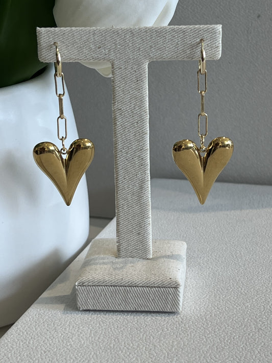 Heart Charm Earrings