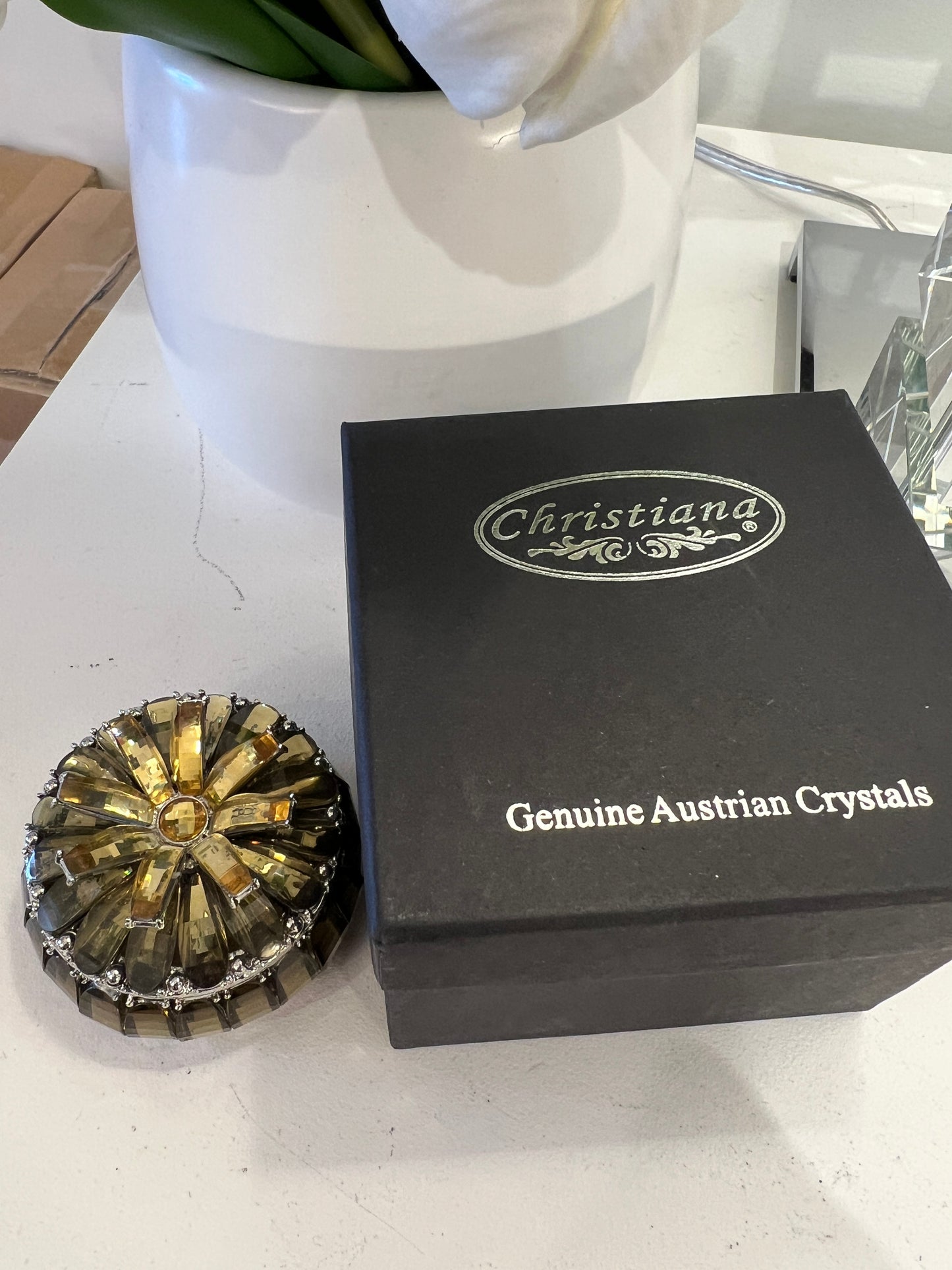 Olivine Crystal Trinket Box