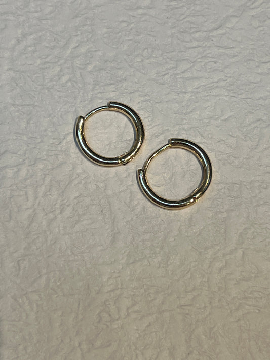 Gold Hoops  Charm Earrings