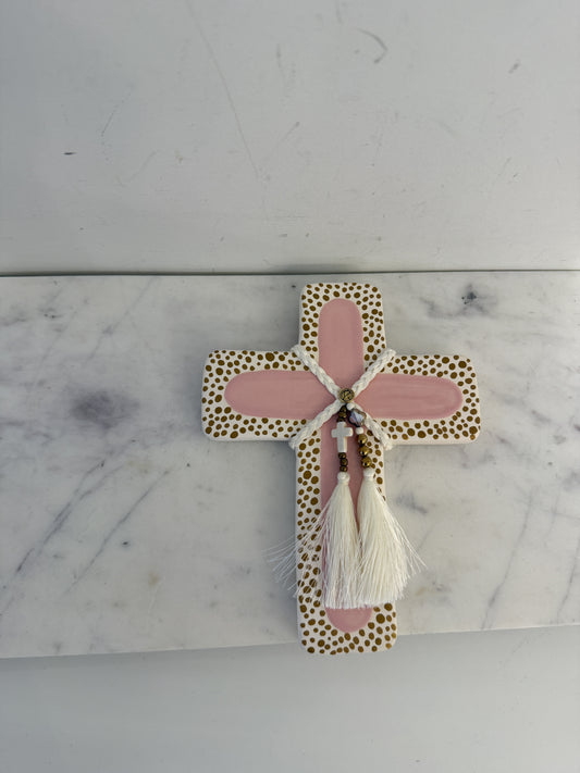 GEORGE AND COLE Goldene Pink Cross - Medium
