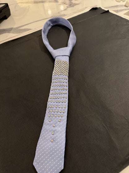 Blue Tie With Diamentes
