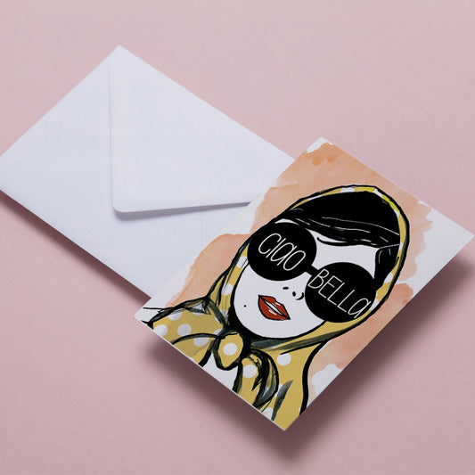 Ciao Bella Greeting Card - Yellow