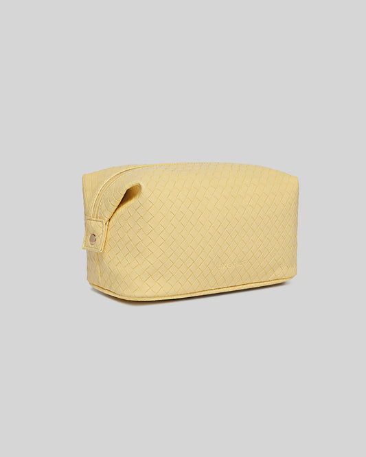 Lucinda Woven Cosmetic Bag - Yellow