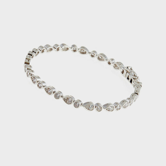 Clara Silver Tennis Bracelet Sybella
