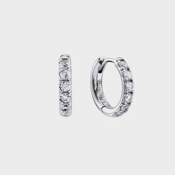 Sibyl Silver Baby Hoop Earrings