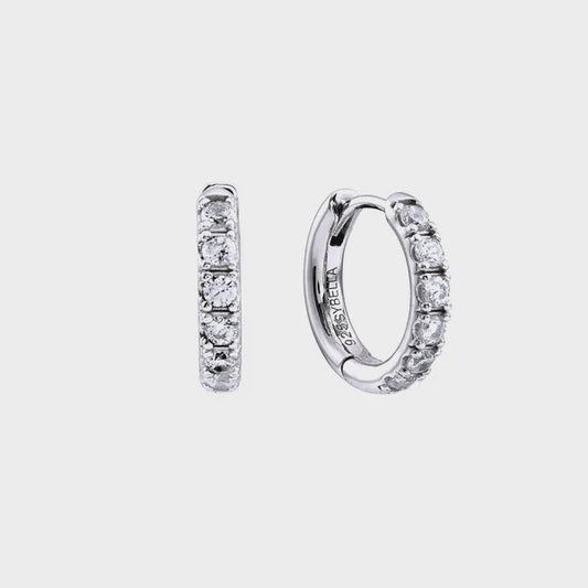 Sibyl Silver Baby Hoop Earrings