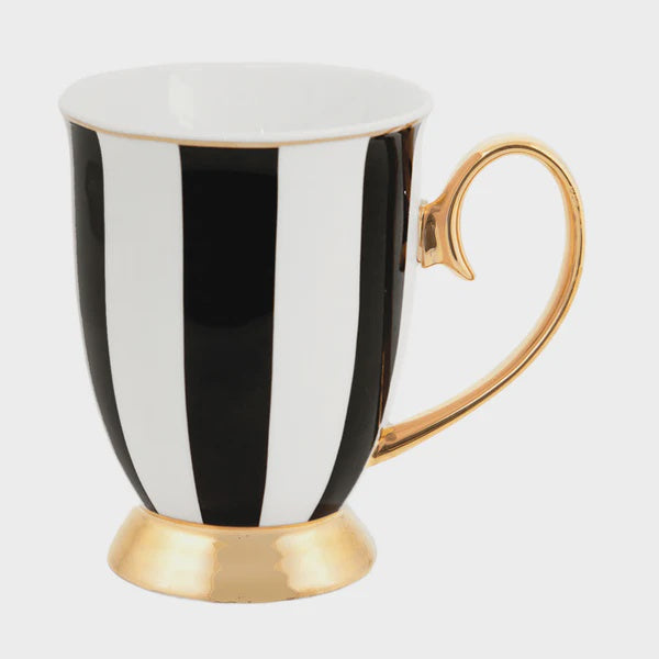 Black & White Stripe Mug