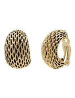Texture Curve Clip On Earrings