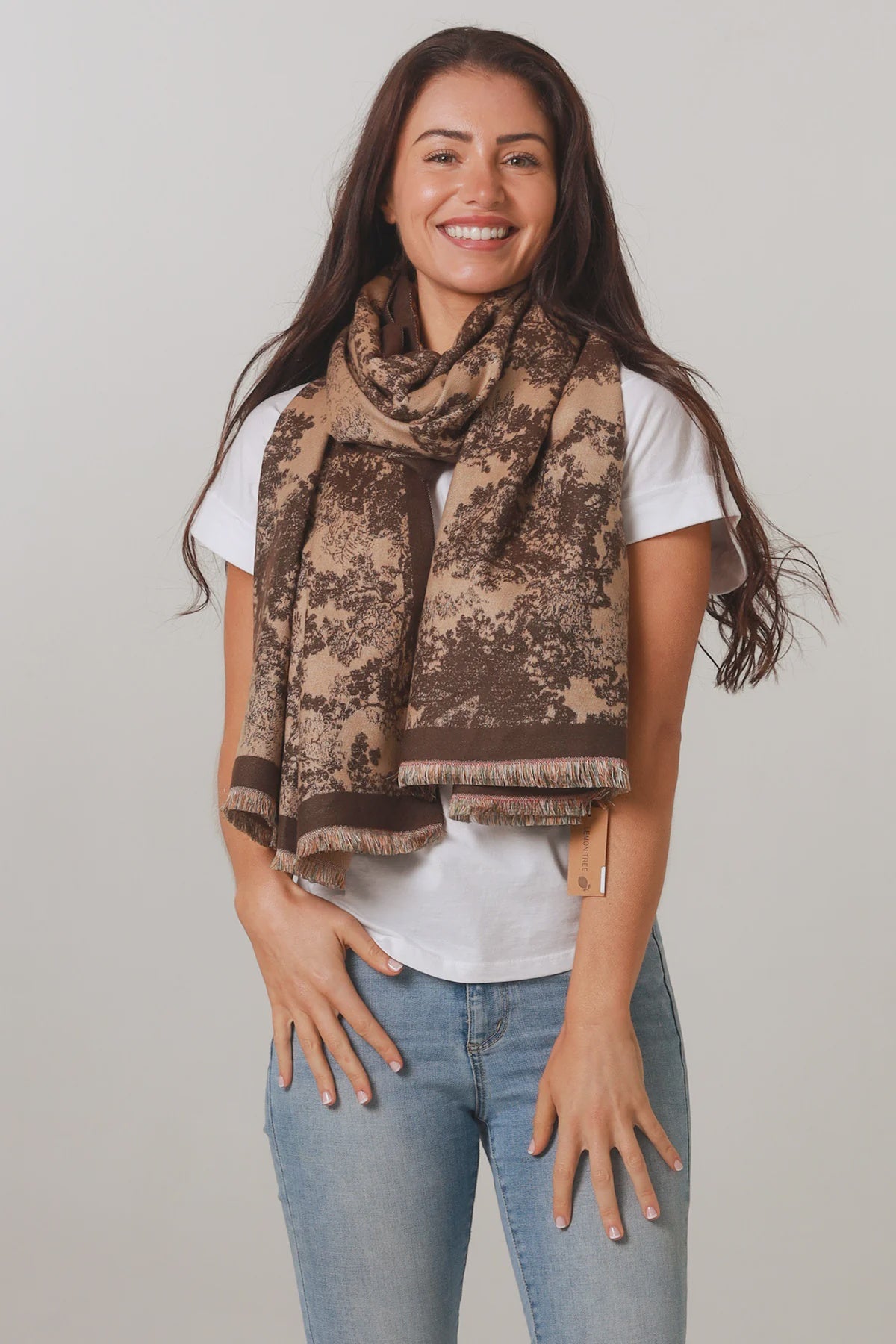 Tree Branch Scarf - Brown