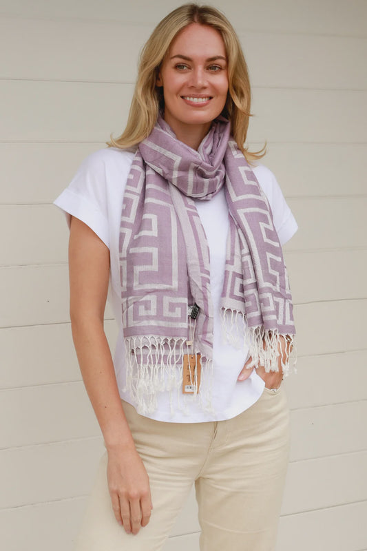 Mauve Geo Pashmina