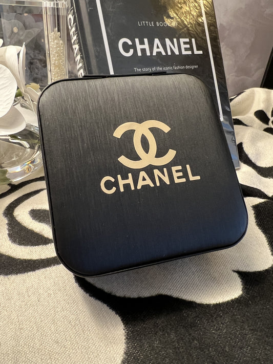 Cee Cee Black Square Jewellery Box - Gold Writing