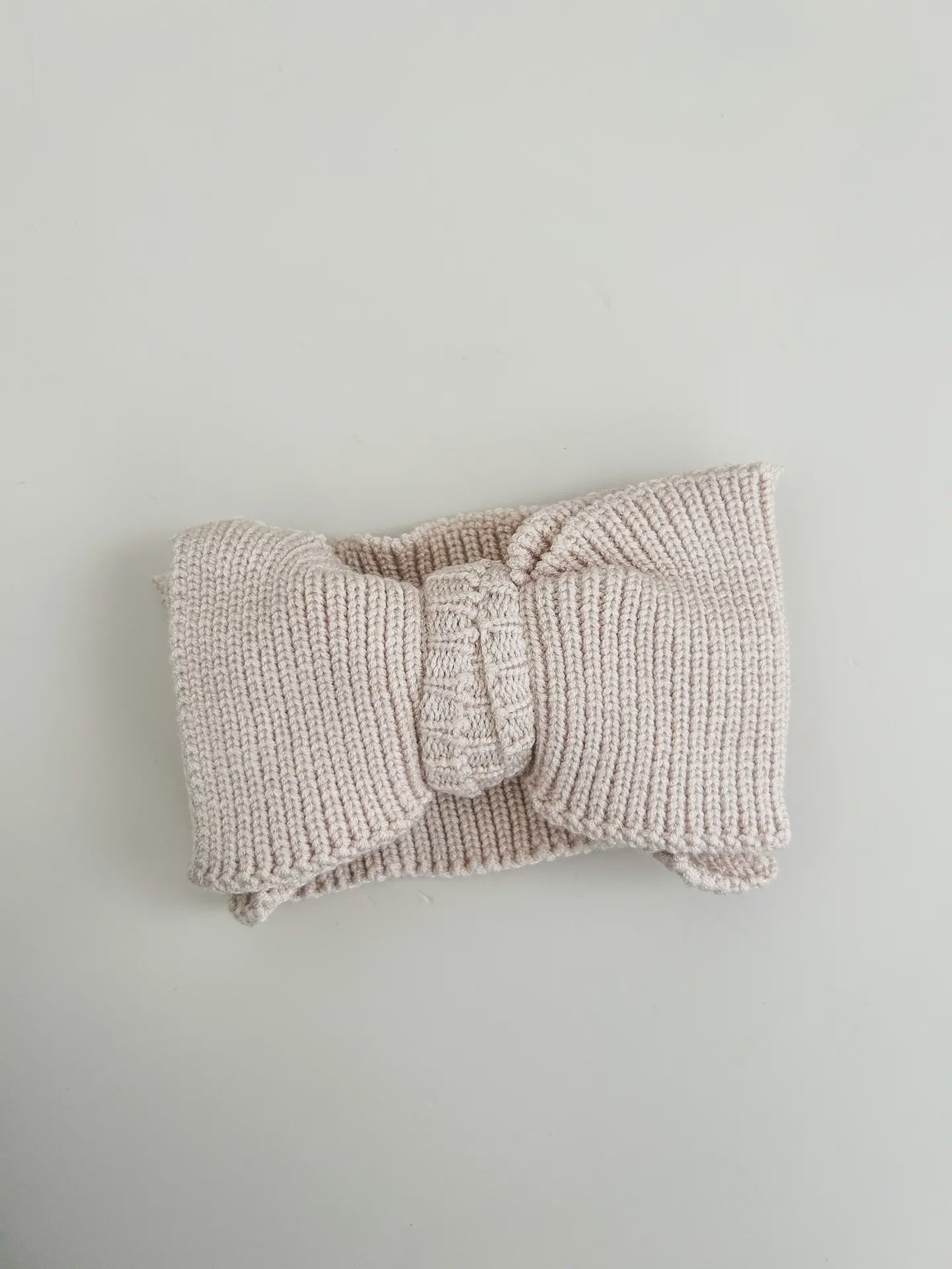 Beige Oversized Baby Bow