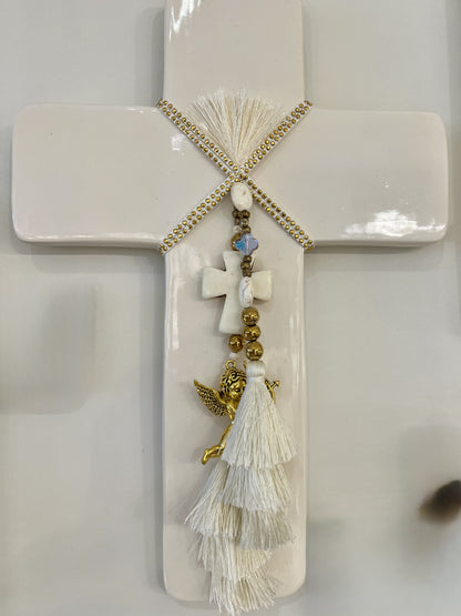 GEORGE AND COLE Cupid White Cross - Small