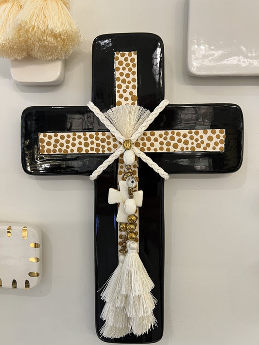 GEORGE AND COLE Pandora Black Cross- Large
