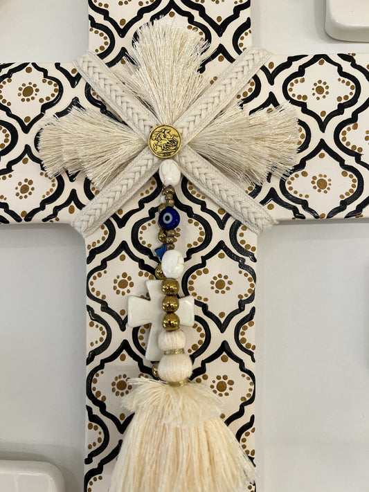 GEORGE AND COLE Marrakech Ceramic cross - Small