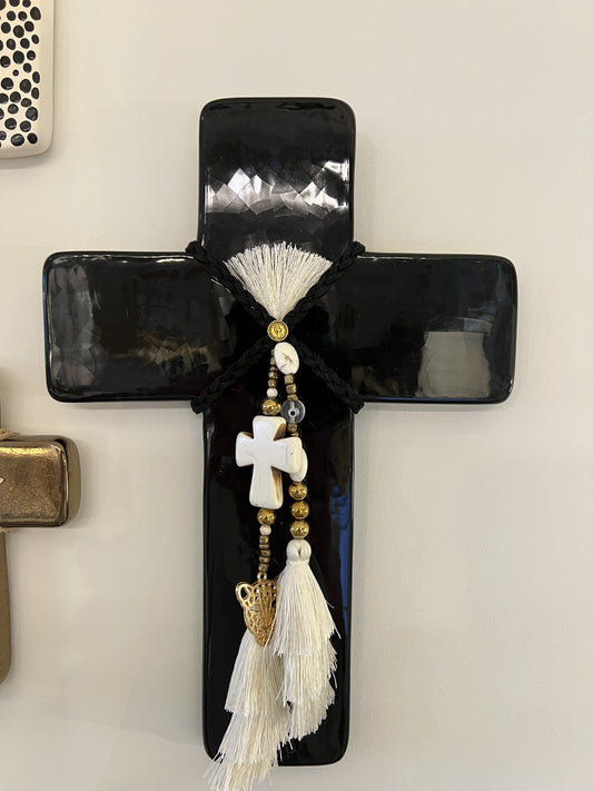 GEORGE AND COLE Dionysus Ceramic Cross - Large