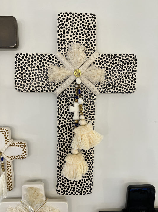 GEORGE AND COLE Hermes Black Ceramic Cross - Extra Large