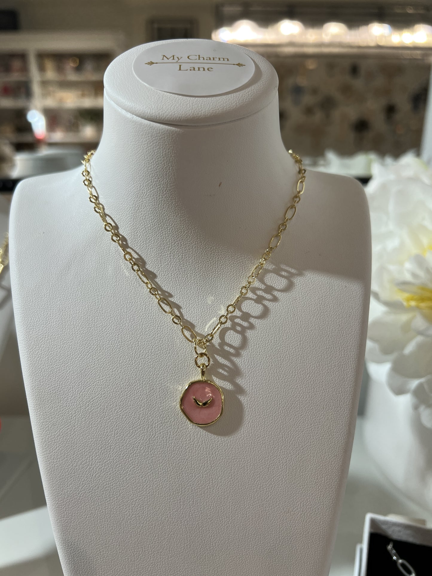 Pink Wings Necklace