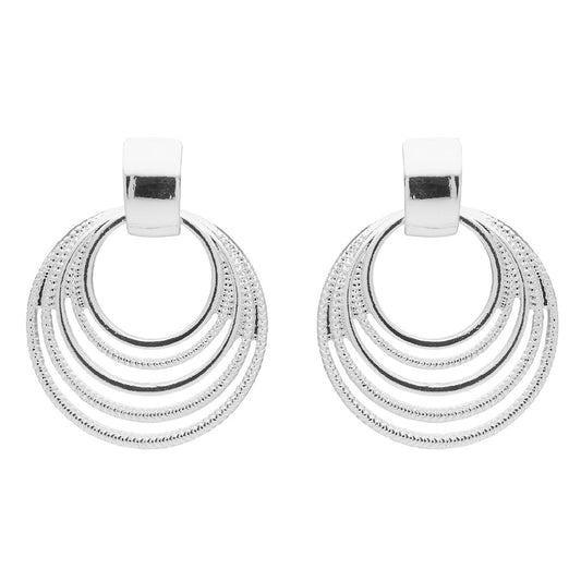 Lasoo Hoop Silver Clip On Earrings