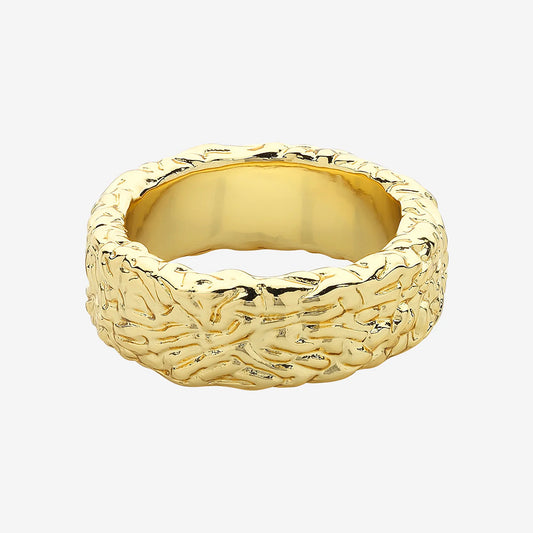 Martha Gold Textured Ring Large