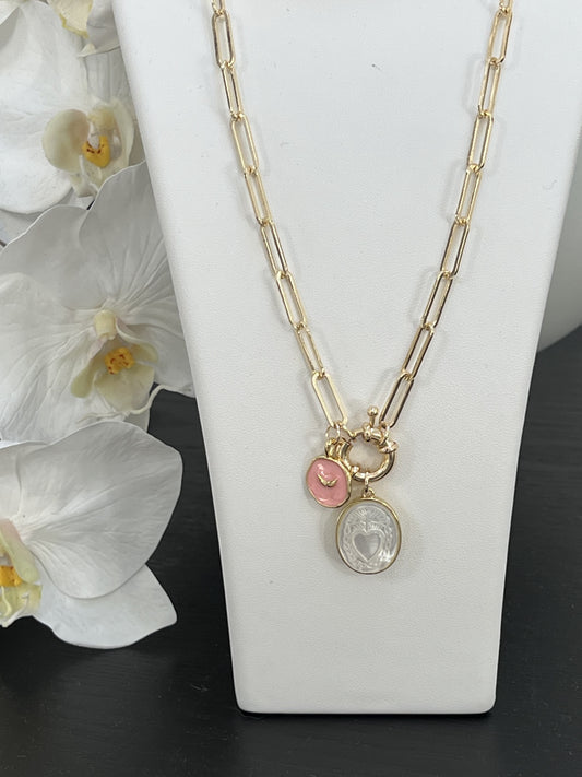 Lola Charm Necklace with Decorative Carabiner