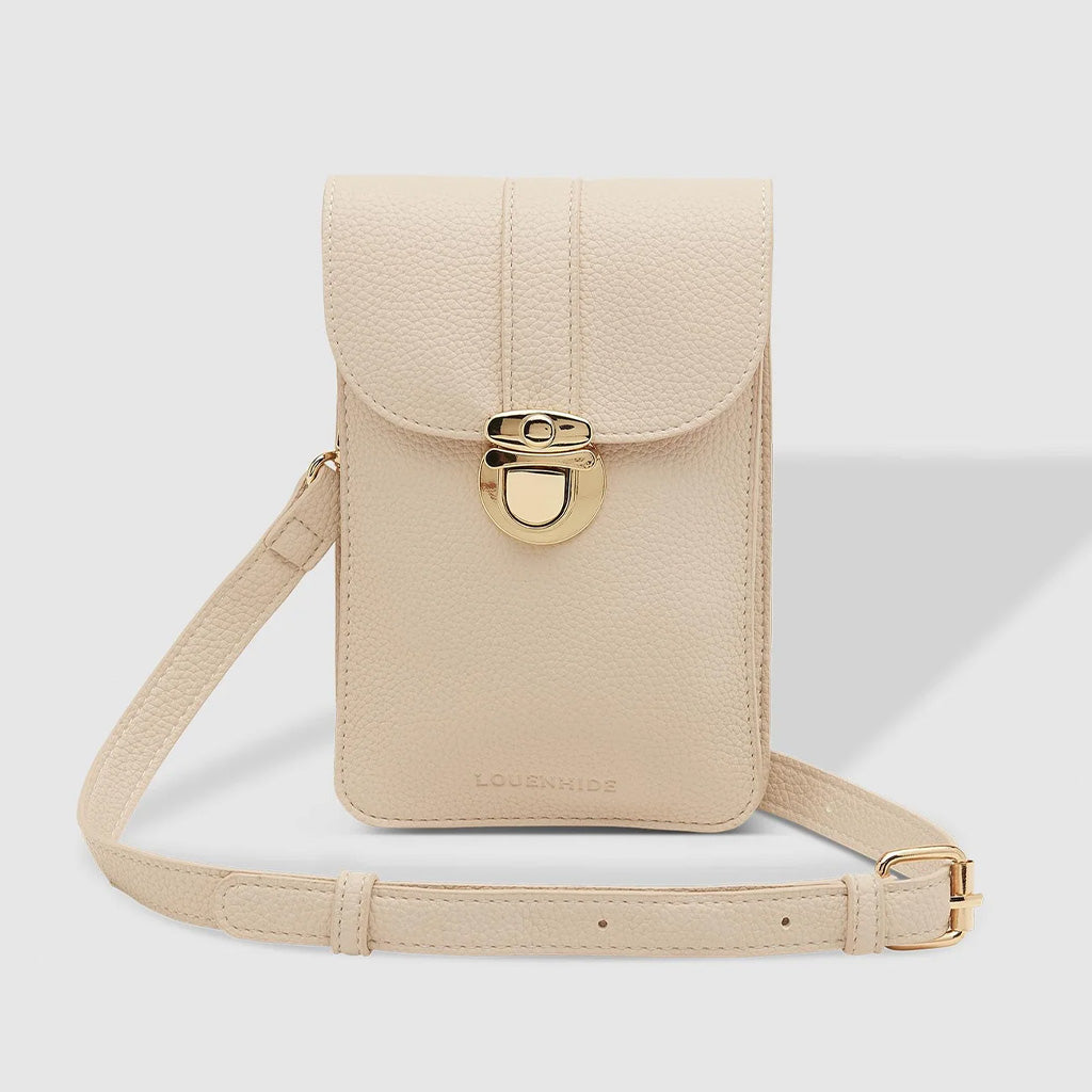 Fontaine Cream Crossbody Phone Bag