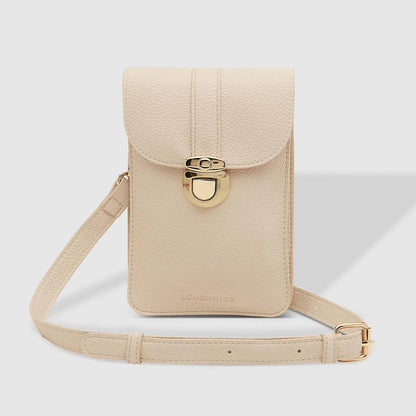 Fontaine Cream Crossbody Phone Bag