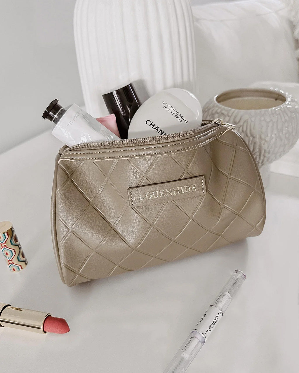 Penny Makeup Bag - Taupe