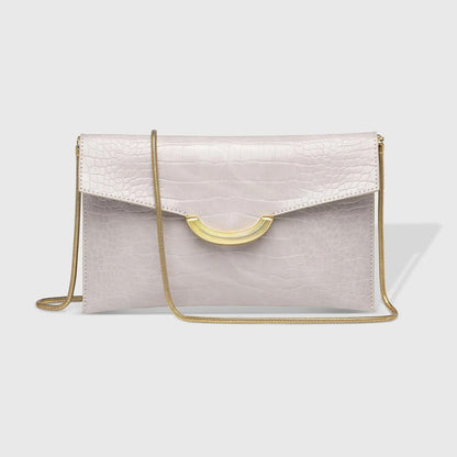 Zoe Crossbody Clutch Bag Putty