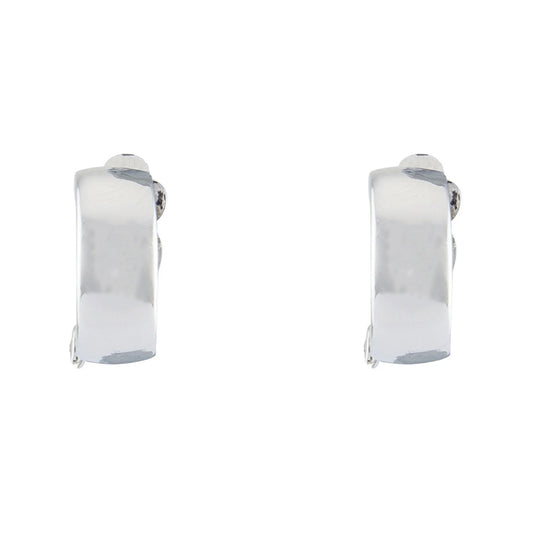 Mini Hoop Silver Clip On Earrings