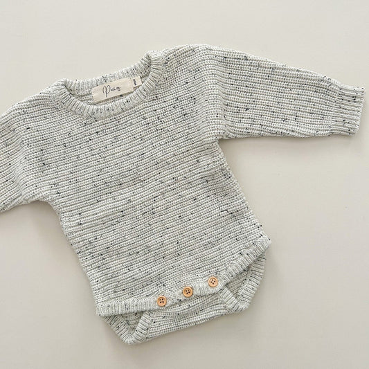 Classic Romper 0-3 Months -Speckled