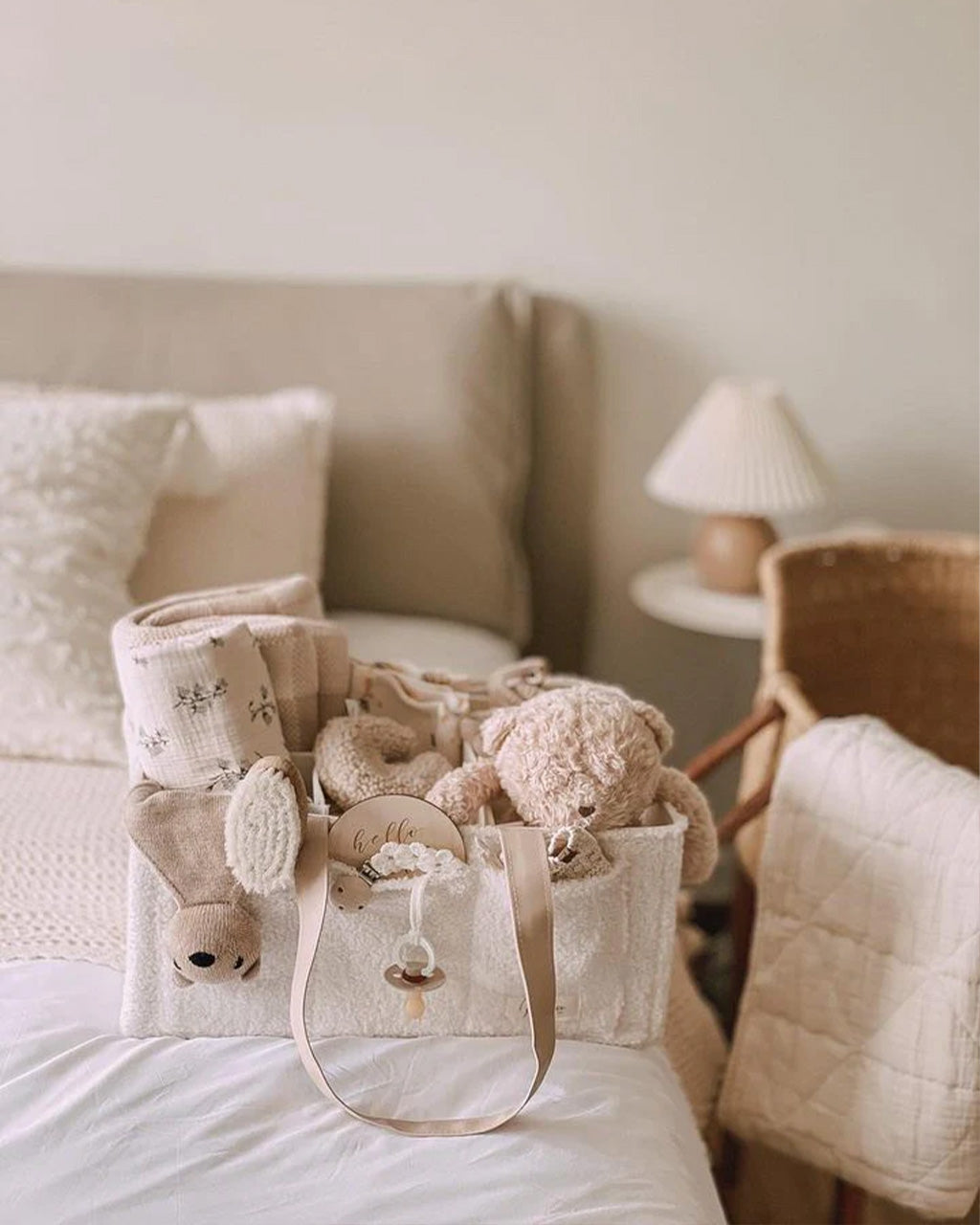 Nappy Caddy Organiser - Cream