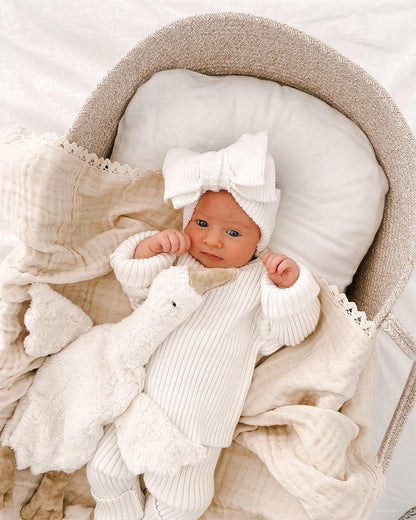 White Oversized Baby Bow