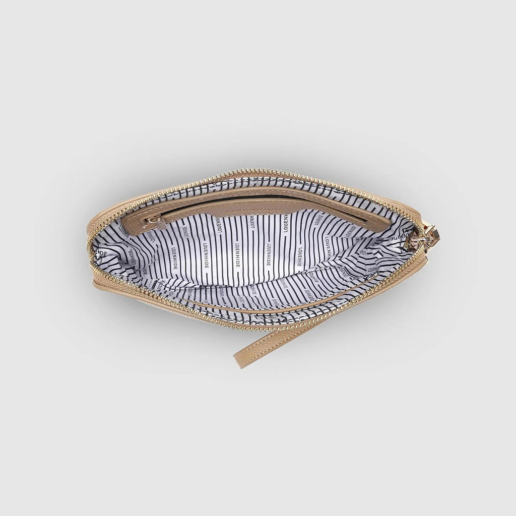 Poppy Clutch - Biscuit