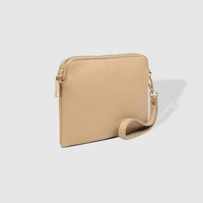 Poppy Clutch - Biscuit