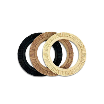 Raffia Bangle - black