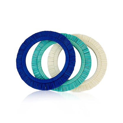 Raffia Bangle - Green