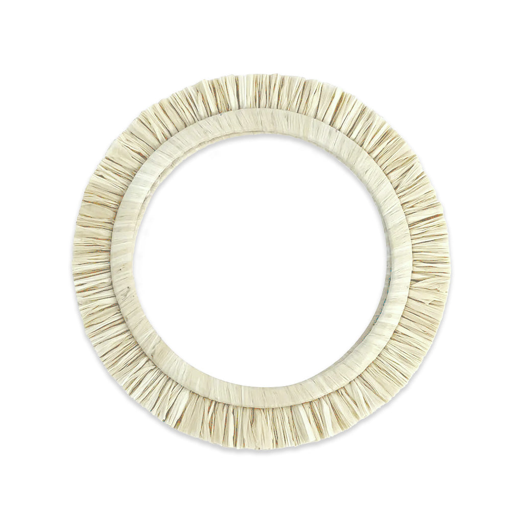 Raffia Bangle - White