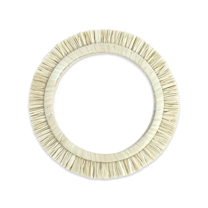 Raffia Bangle - White