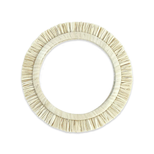 Raffia Bangle - White