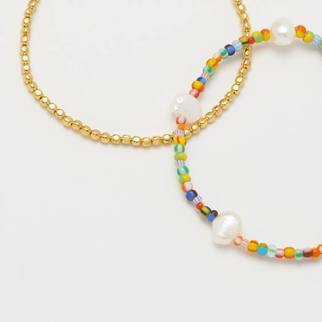 Rainbow Pearl Bracelet Set