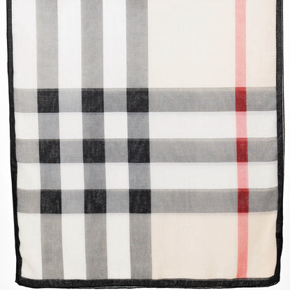 Sand Madras Check Scarf