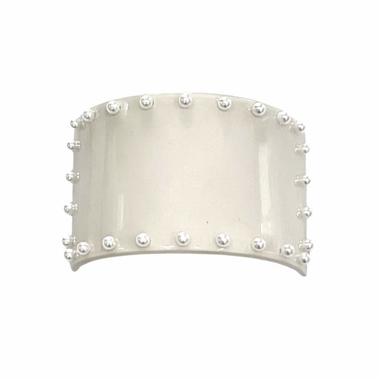 Curved Hair Clip - White