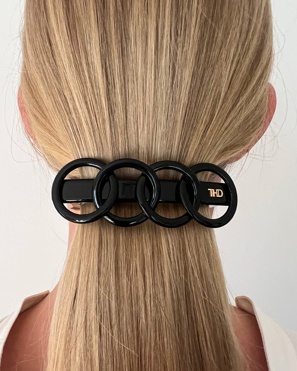 Four Rings Hair Clip - Black