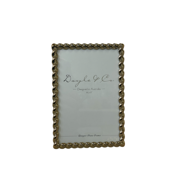 Gold Braided Photo Frame