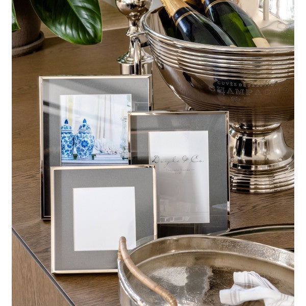 Silver Grey Mat Photo Frame