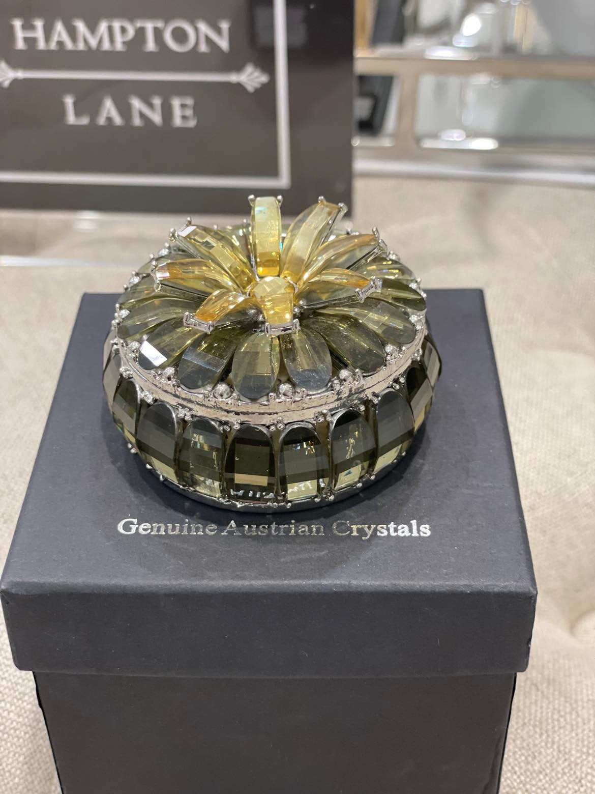 Amber Crystal Trinket Box